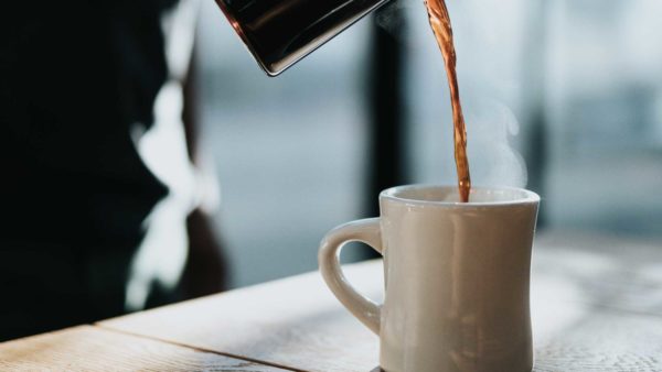 pouring coffee